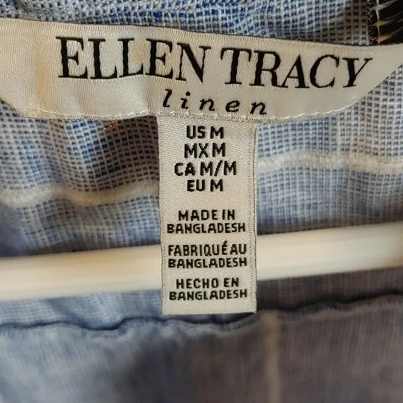 💚ELLEN TRACY SLEEVELESS LINEN TOP - Picture 2 of 7